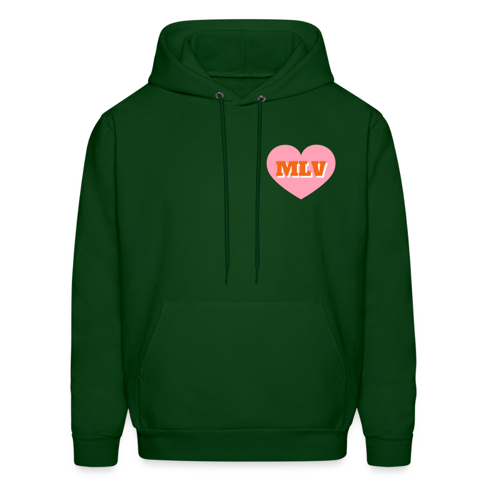 Monogrammed Initials Heart Unisex Hoodie - forest green