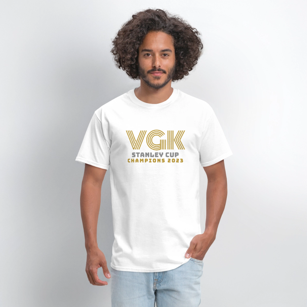 VGK Stanley Cup Champions 2023 Men's T-Shirt | GILDAN 5000 - white