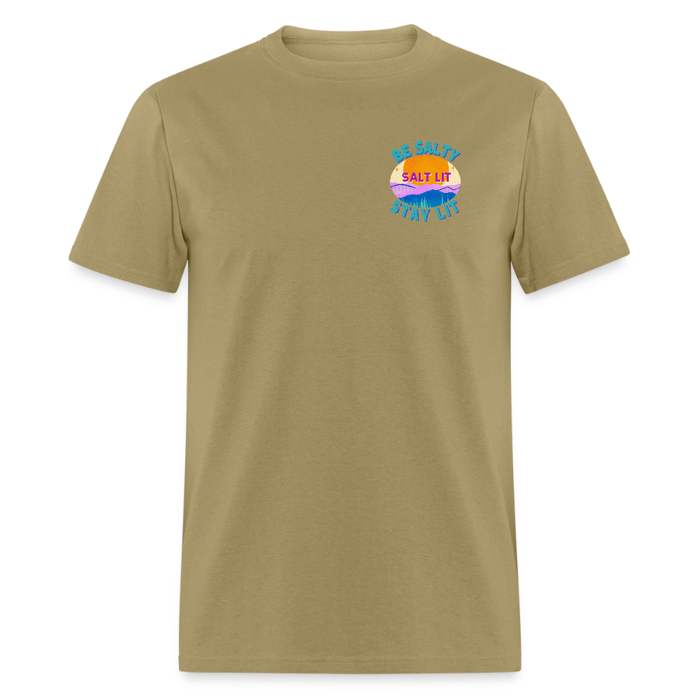SALT LIT Crew Neck T-Shirt Unisex - khaki