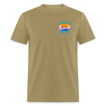 SALT LIT Crew Neck T-Shirt Unisex - khaki