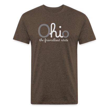 O hi o the friendliest state Fitted Cotton/Poly T-Shirt by Next Level - heather espresso