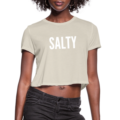 Salty Women's Cropped T-Shirt - dust