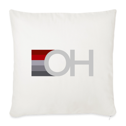 OH Rainbow Throw Pillow Cover 18” x 18” - natural white