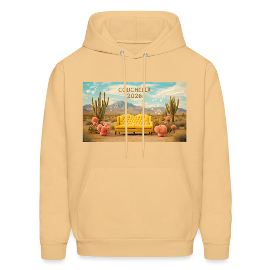 Couchella 2026 Men's Hoodie - light gold 