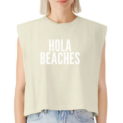 Hola Beaches Washed Women´s Muscle Tank Top - faded cream