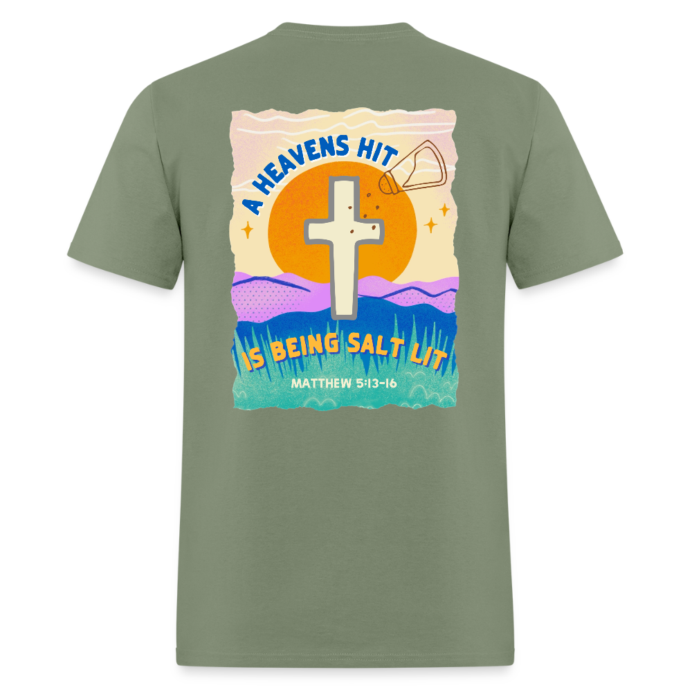 SALT LIT Crew Neck T-Shirt Unisex - military green