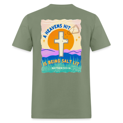 SALT LIT Crew Neck T-Shirt Unisex - military green