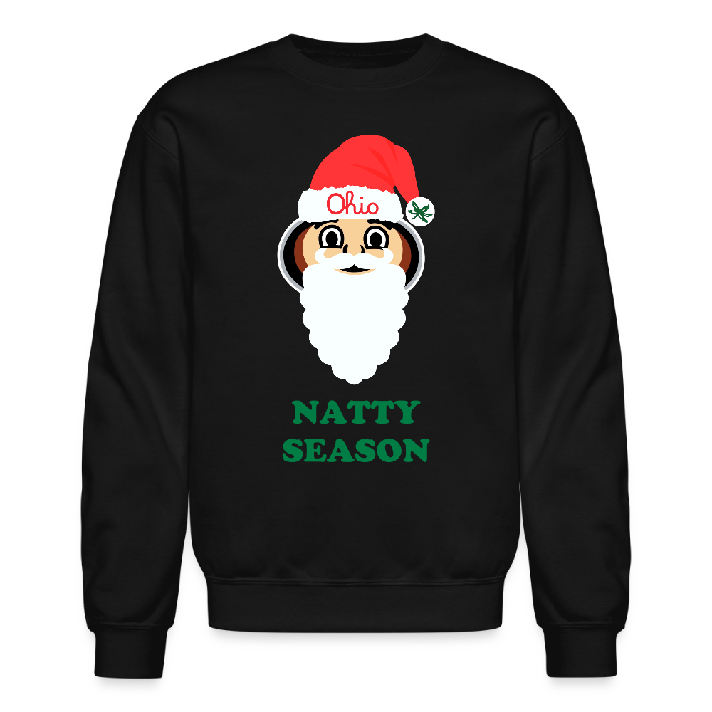 Ohio Santa Natty Season Crewneck Sweatshirt - black