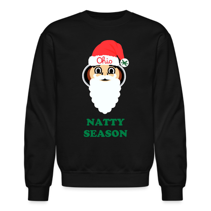 Ohio Santa Natty Season Crewneck Sweatshirt - black