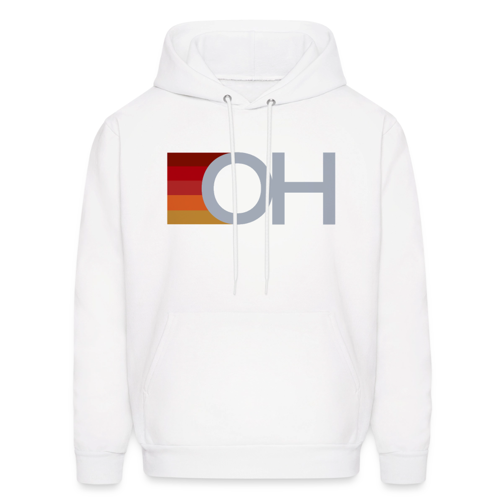 OH Rainbow Stripes Men's Hoodie - white