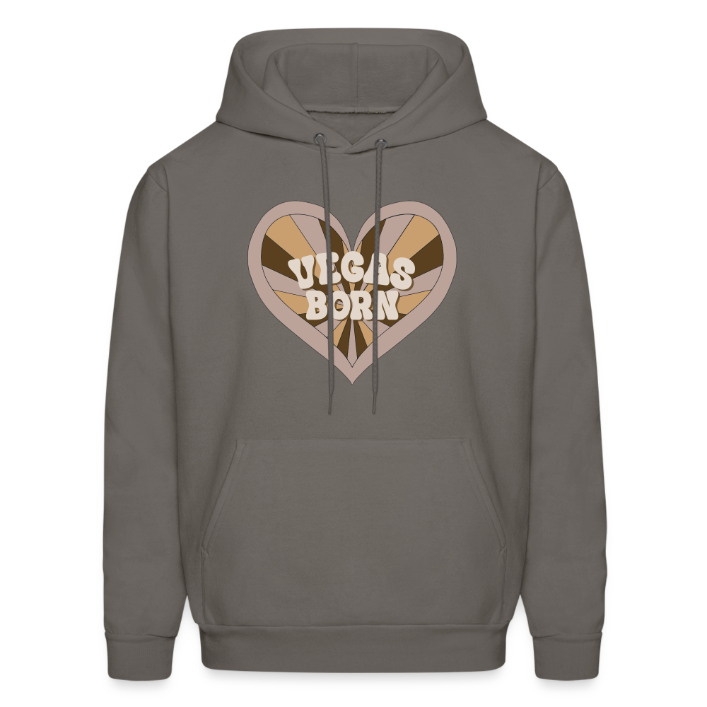 Vegas Born Heart Men's Hoodie - asphalt gray