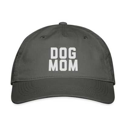 Dog Mom Organic Baseball Cap - charcoal