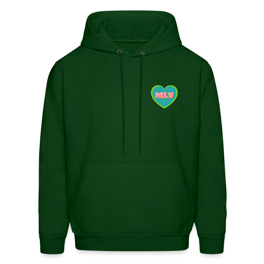 Monogrammed Initials Heart Unisex Hoodie - forest green