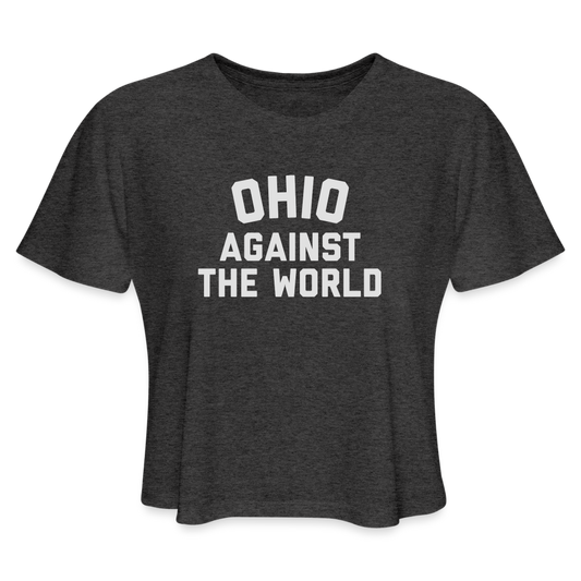 Ohio Against the World Women's Cropped T-Shirt - deep heather