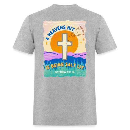 SALT LIT Crew Neck T-Shirt Unisex - heather gray