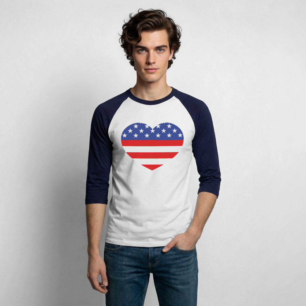 Baseball T-Shirt - white/navy