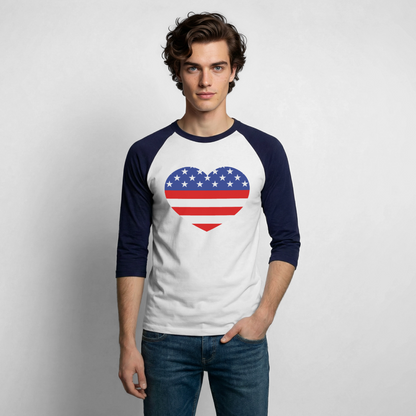 Baseball T-Shirt - white/navy
