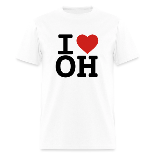 I Heart OH Unisex T-Shirt - white