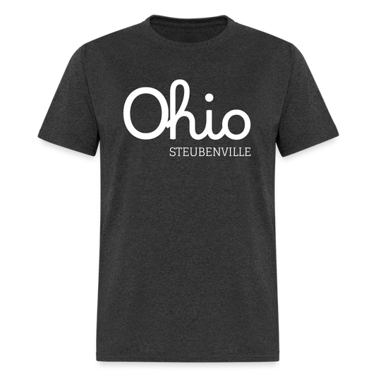 Steubenville (your hometown) Script Ohio Unisex Classic T-Shirt - heather black