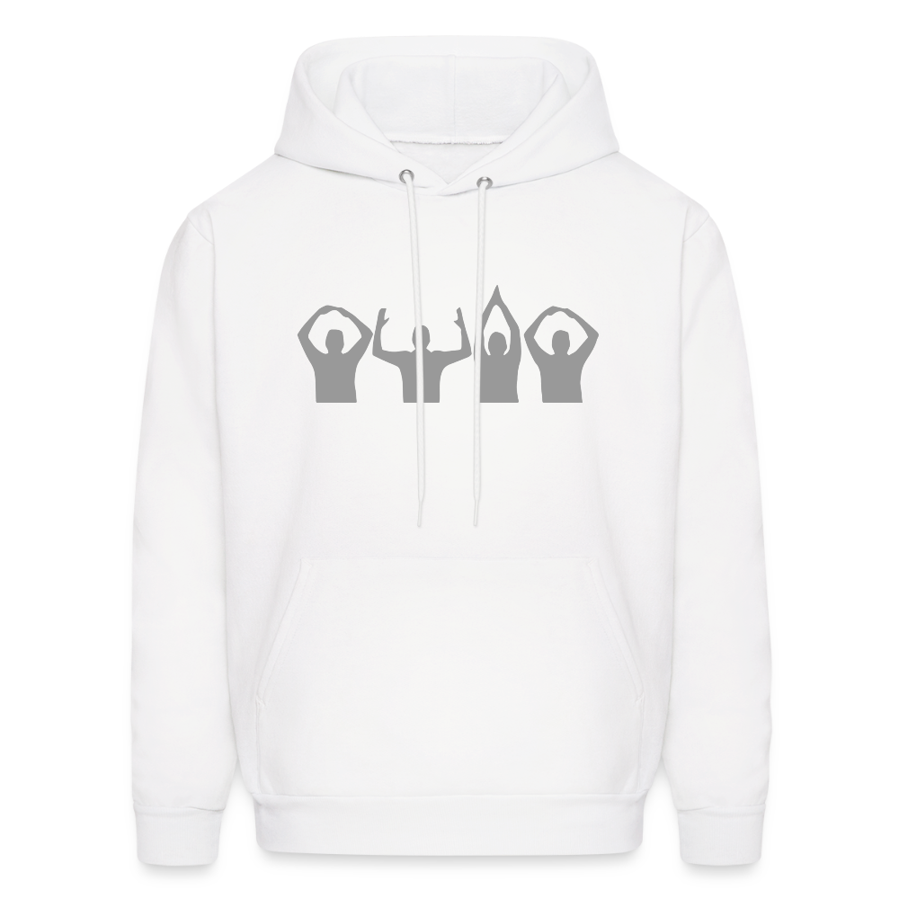 O-H-I-O Silhouette Men's Hoodie - white