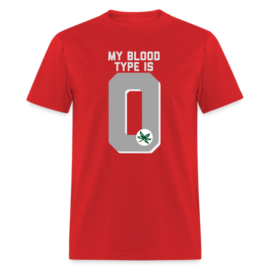 My Blood Type is O Unisex Classic T-Shirt - red