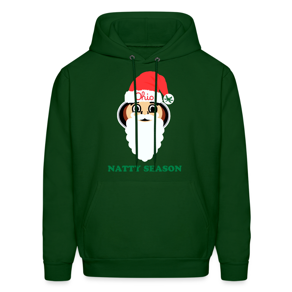 Ohio Santa Natty Season Men's Hoodie - forest green