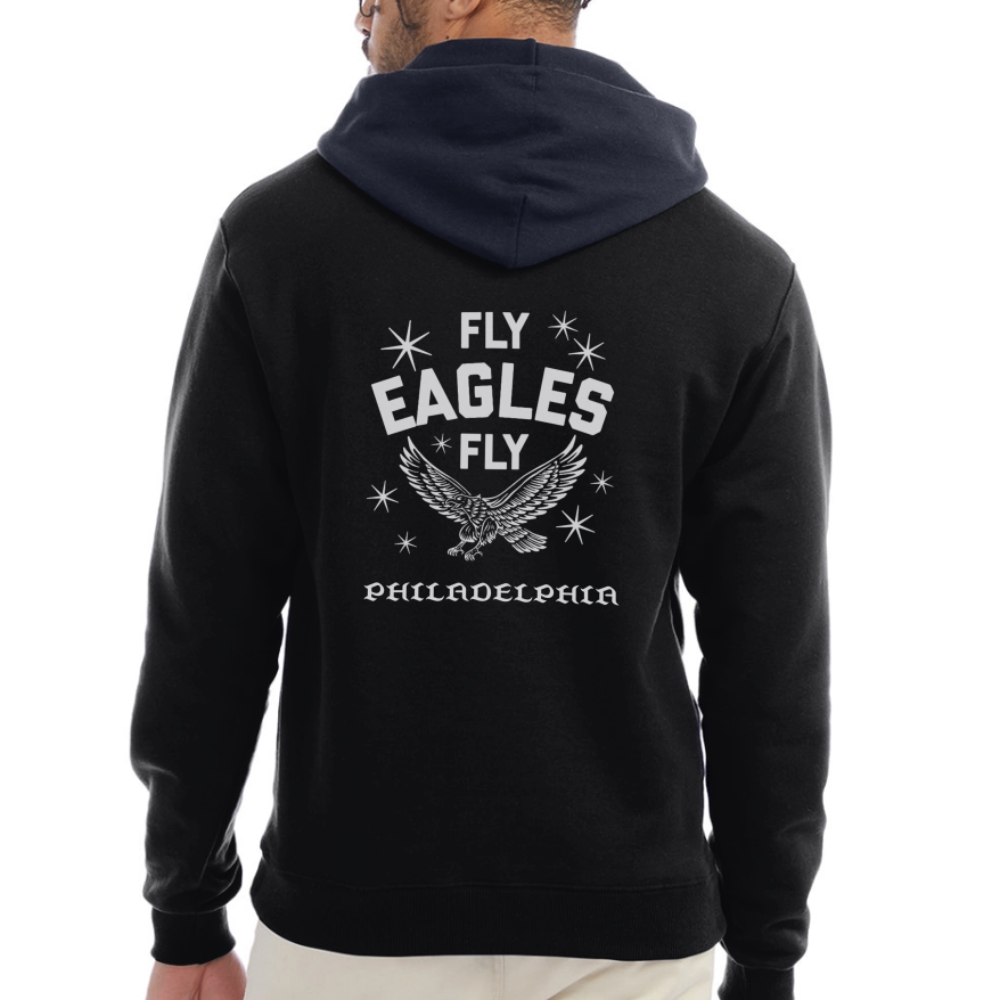 Fly Eagles Fly Champion Unisex Powerblend Hoodie - black