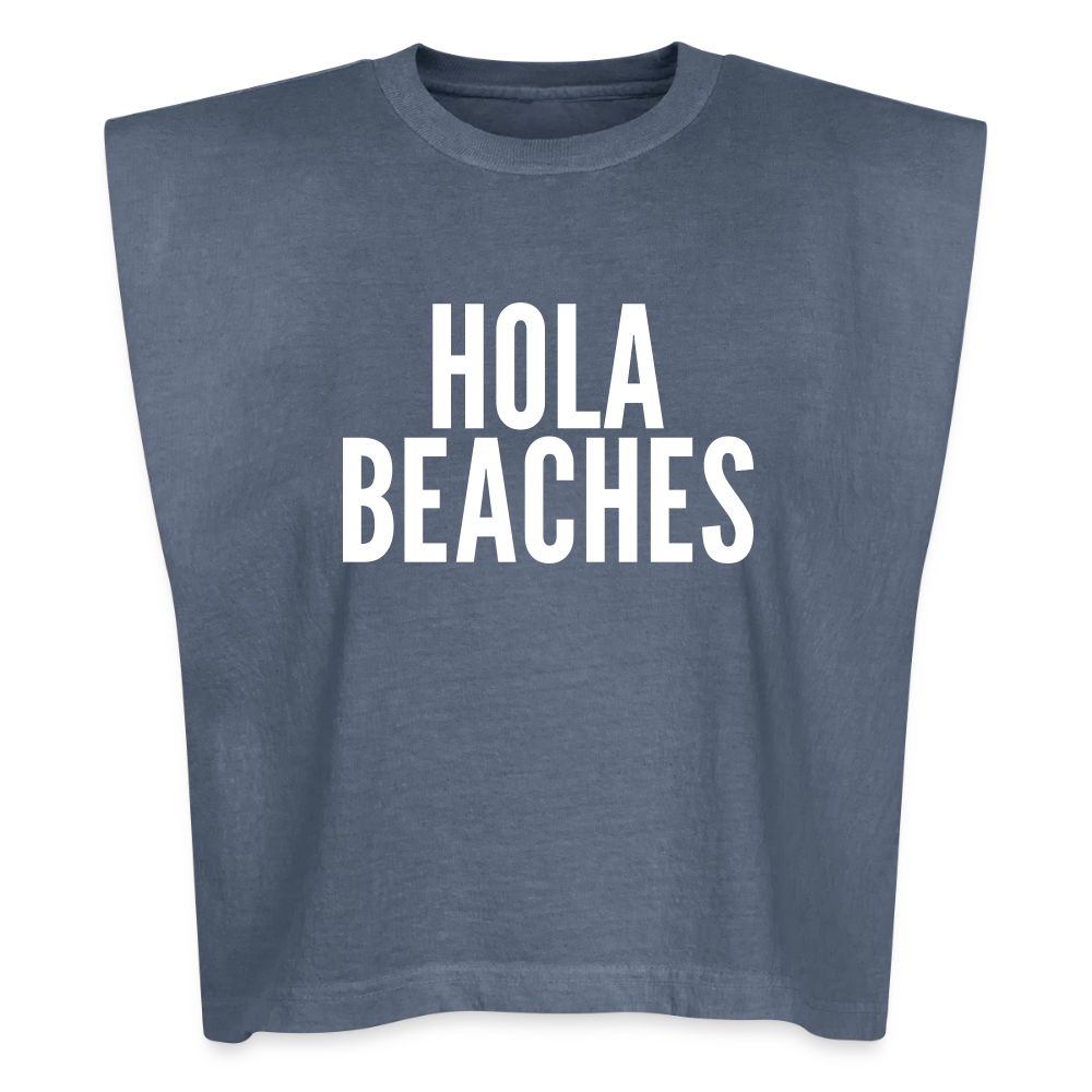 Hola Beaches Washed Women´s Muscle Tank Top - faded navy