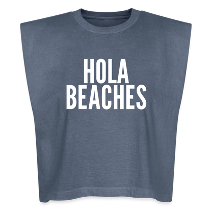 Hola Beaches Washed Women´s Muscle Tank Top - faded navy