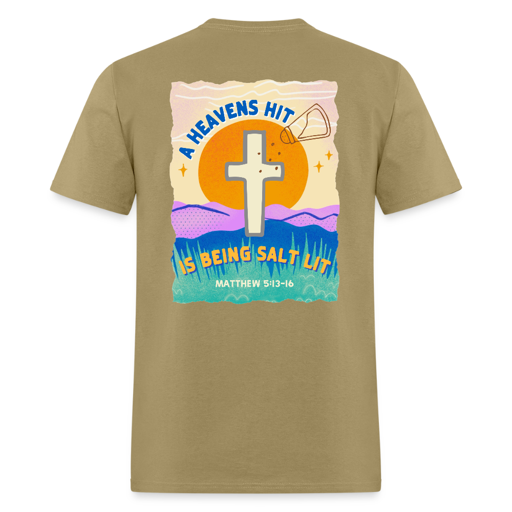 SALT LIT Crew Neck T-Shirt Unisex - khaki