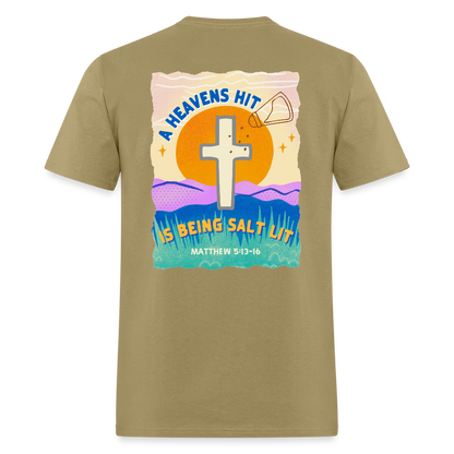 SALT LIT Crew Neck T-Shirt Unisex - khaki