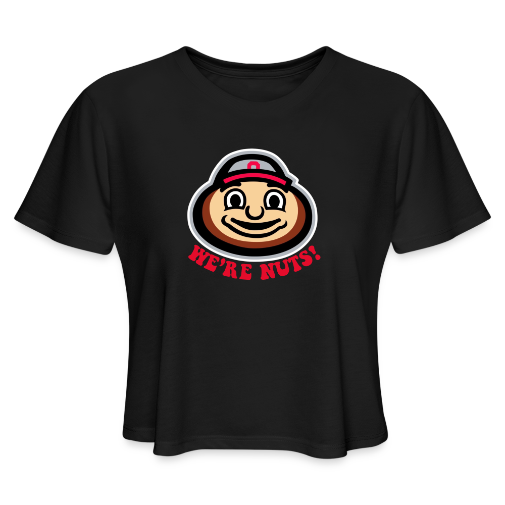 Brutus We're Nuts! Women's Cropped T-Shirt - black