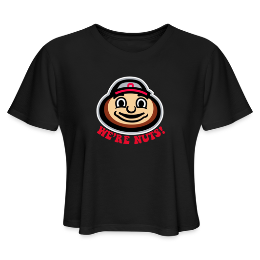 Brutus We're Nuts! Women's Cropped T-Shirt - black