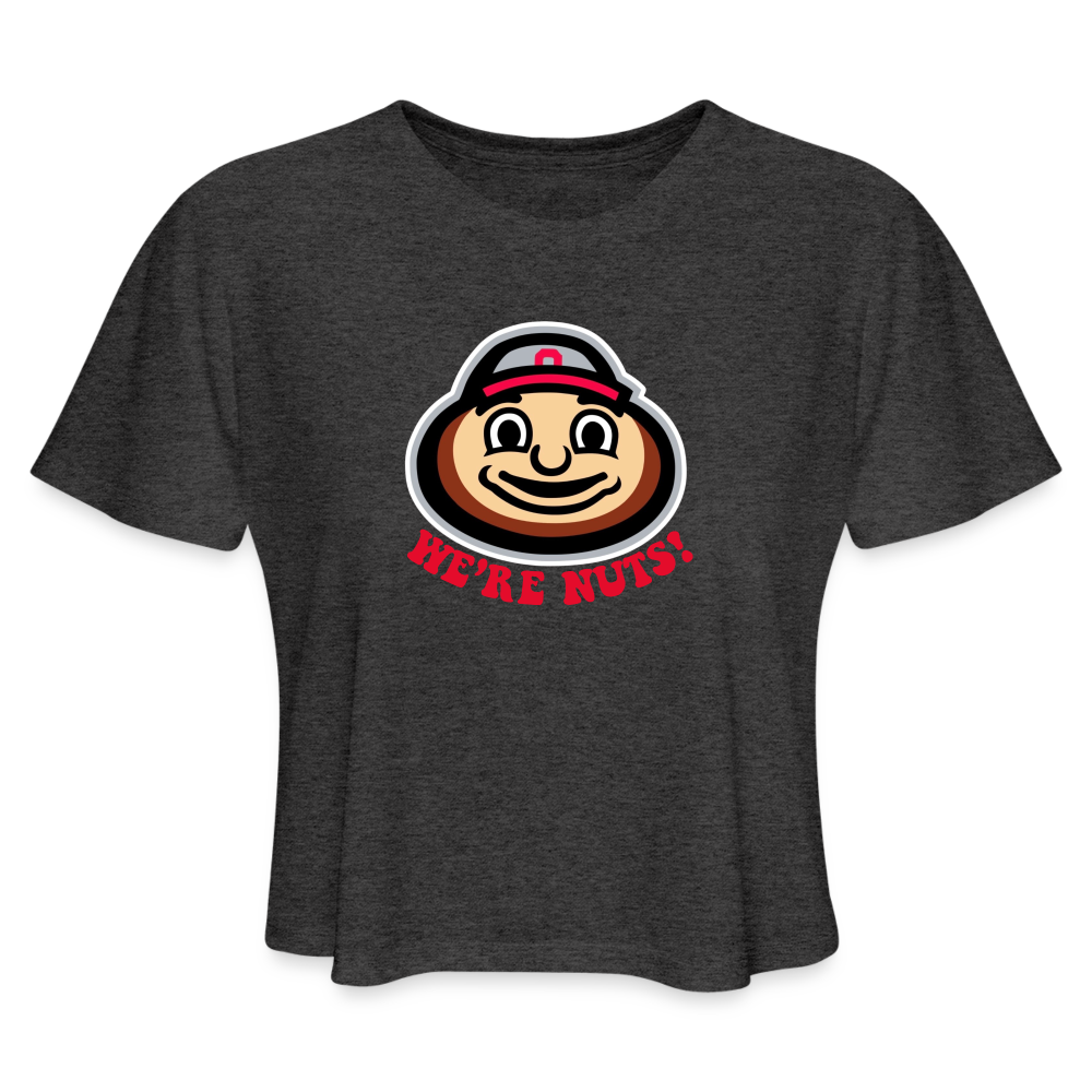 Brutus We're Nuts! Women's Cropped T-Shirt - deep heather