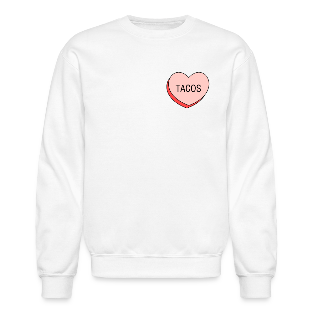 Tacos Heart Crewneck Sweatshirt - white