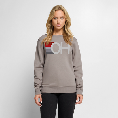 OH Red Gray Stripes Men’s Premium Sweatshirt - taupe