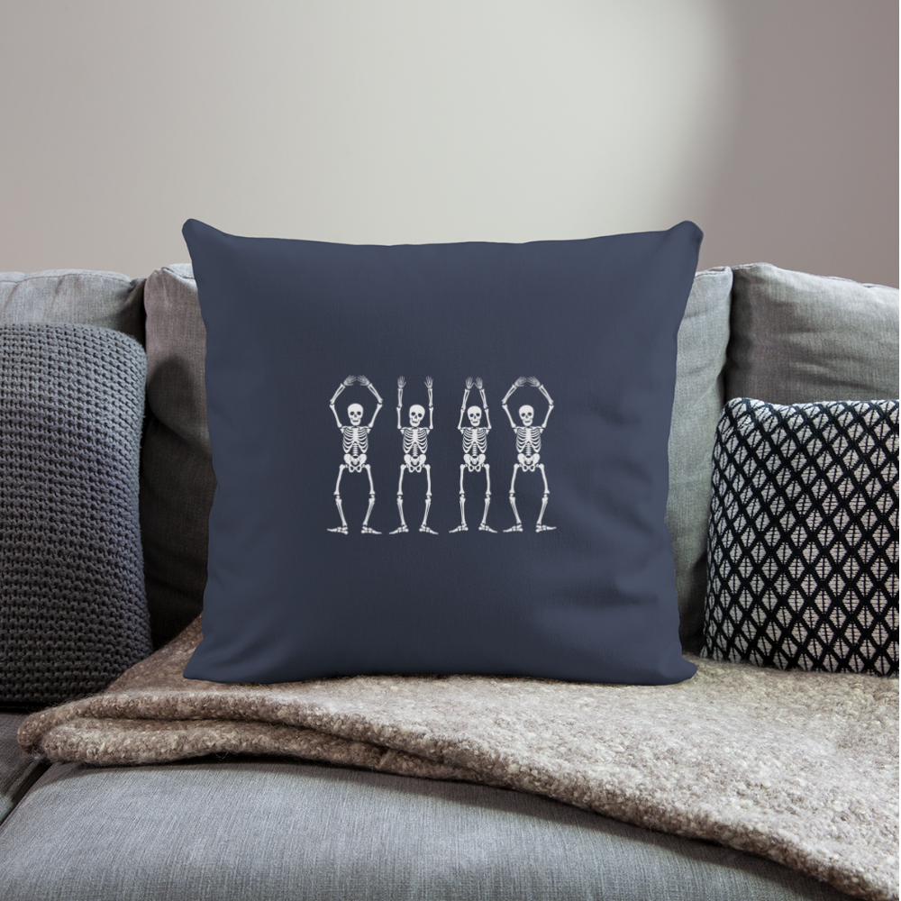 OHIO Skeletons Throw Pillow Cover 18” x 18” - navy