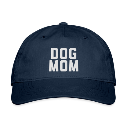 Dog Mom Organic Baseball Cap - navy