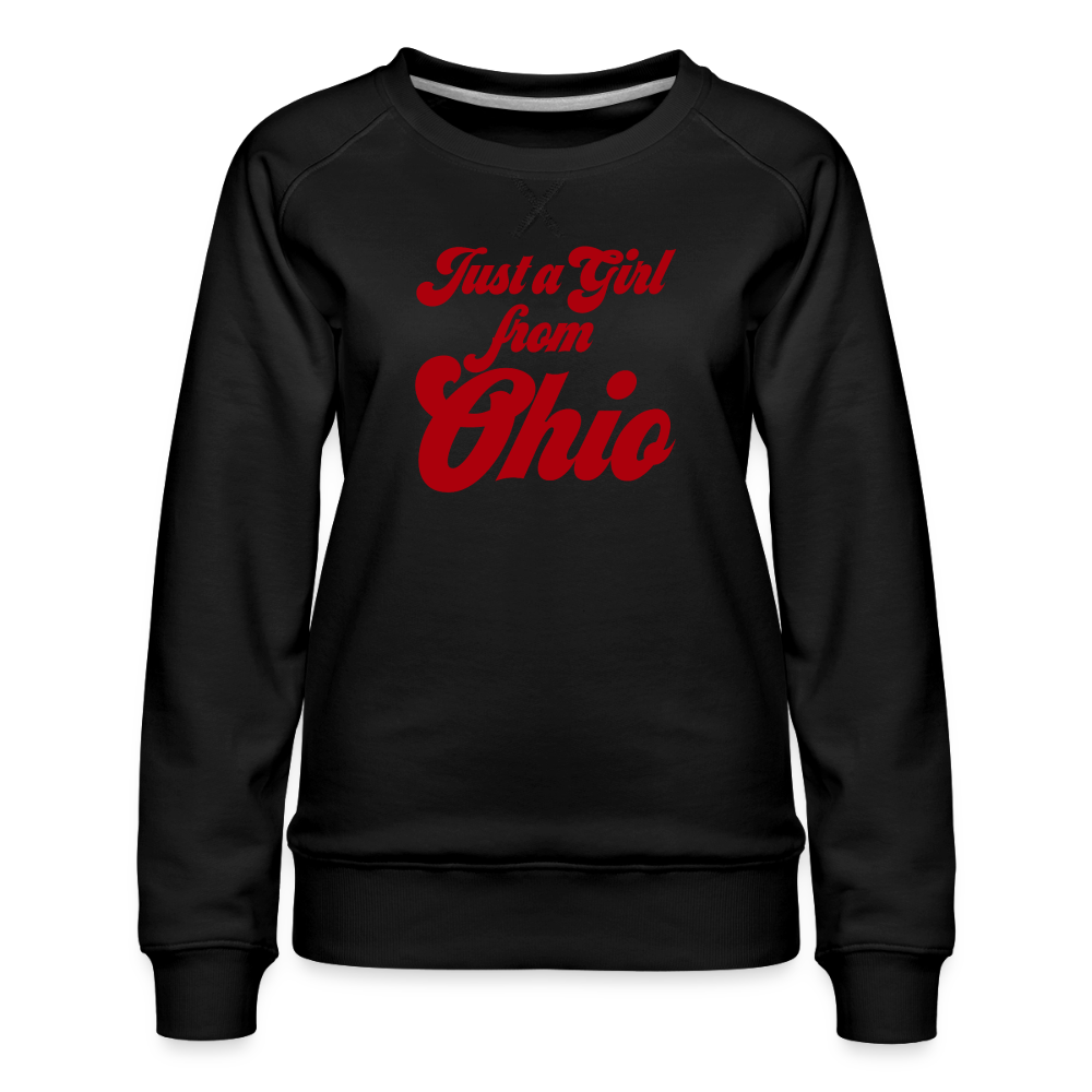 Just a Girl from Ohio Women’s Premium Sweatshirt - black