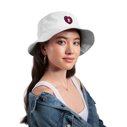 Hello Kitty Rose Heart Bucket Hat - white