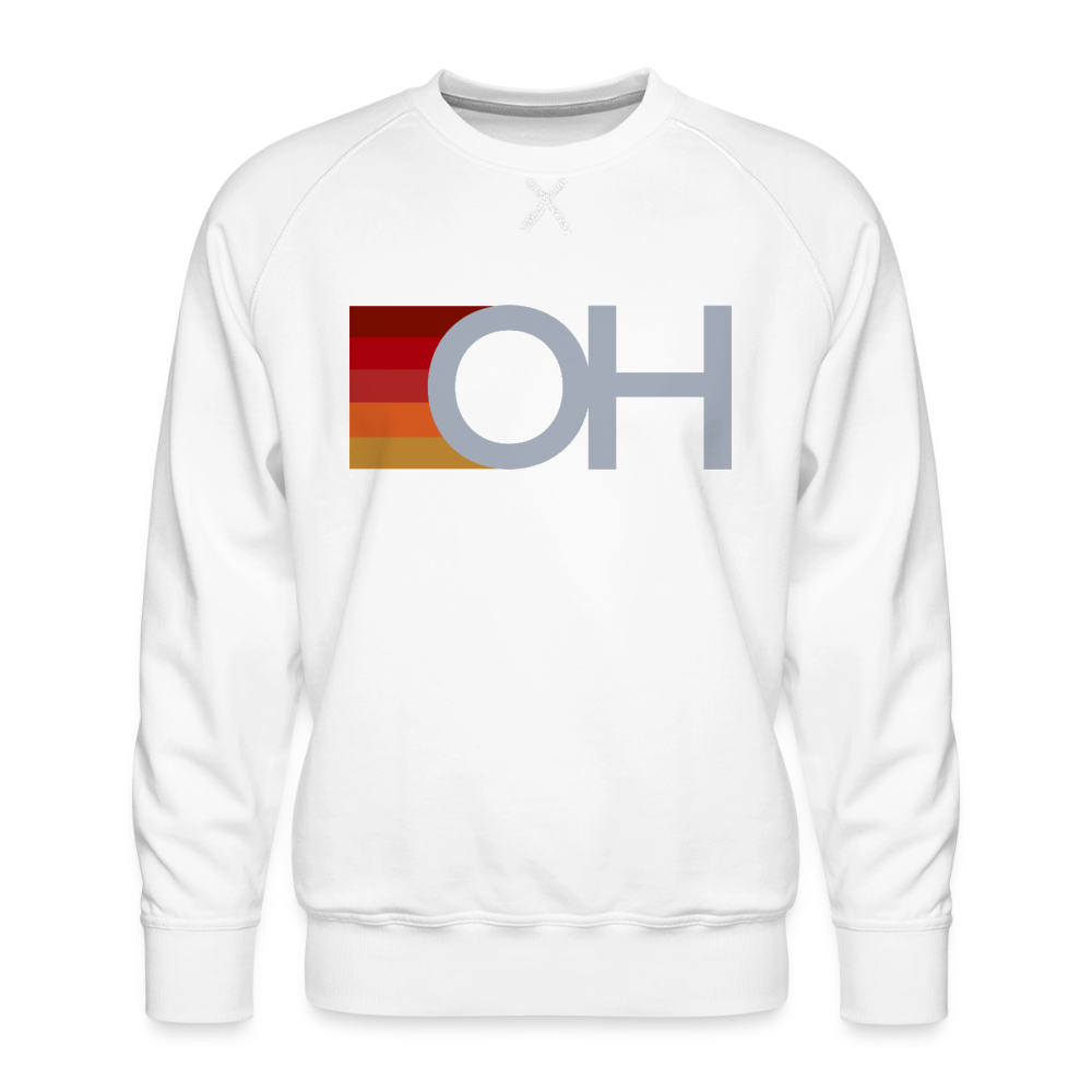 OH Rainbow Stripes Men’s Premium Sweatshirt - white