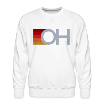 OH Rainbow Stripes Men’s Premium Sweatshirt - white