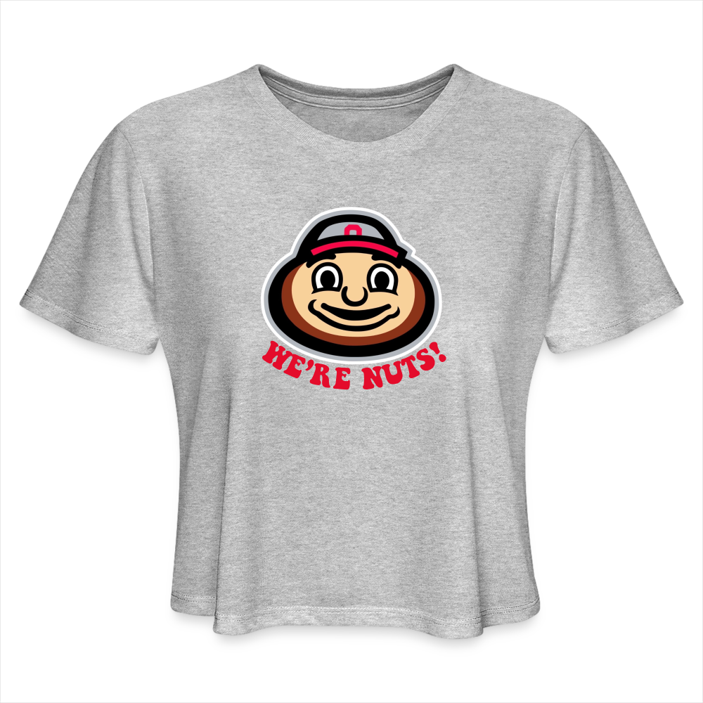 Brutus We're Nuts! Women's Cropped T-Shirt - heather gray