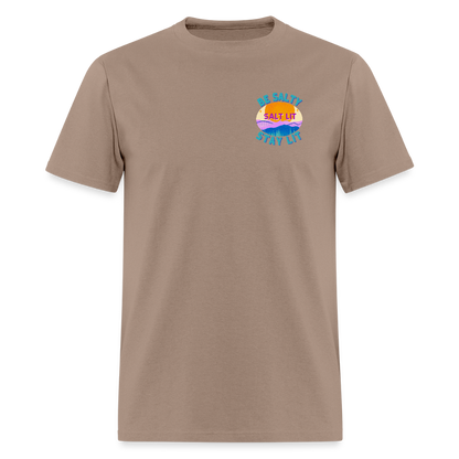 SALT LIT Crew Neck T-Shirt Unisex - brown savana