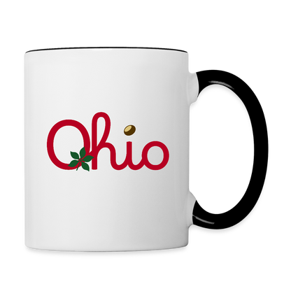 Ohio Script Contrast Coffee Mug - white/black