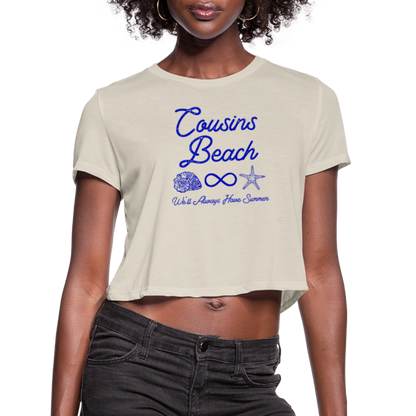 Cousins Beach Women's Cropped T-Shirt - dust