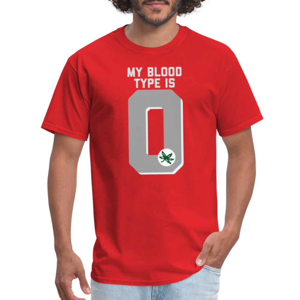 My Blood Type is O Unisex Classic T-Shirt - red