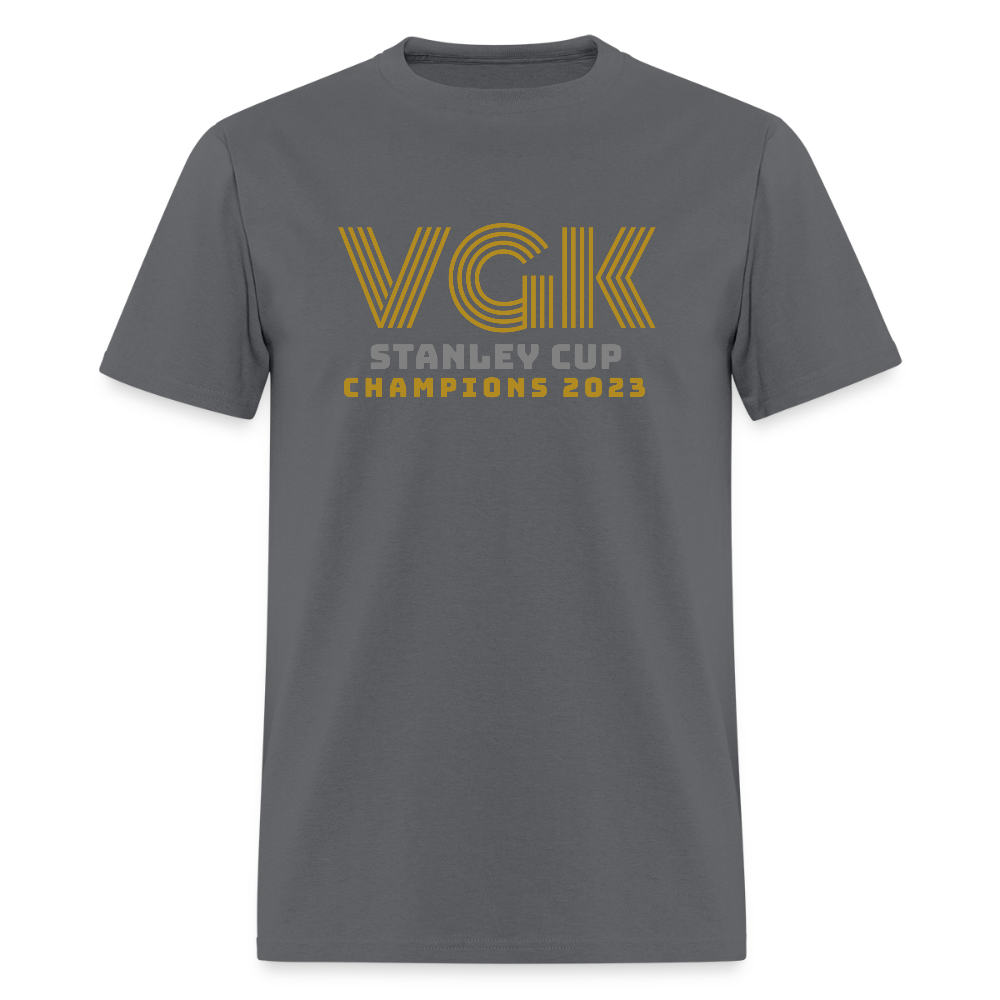 VGK Stanley Cup Champions 2023 Men's T-Shirt | GILDAN 5000 - charcoal