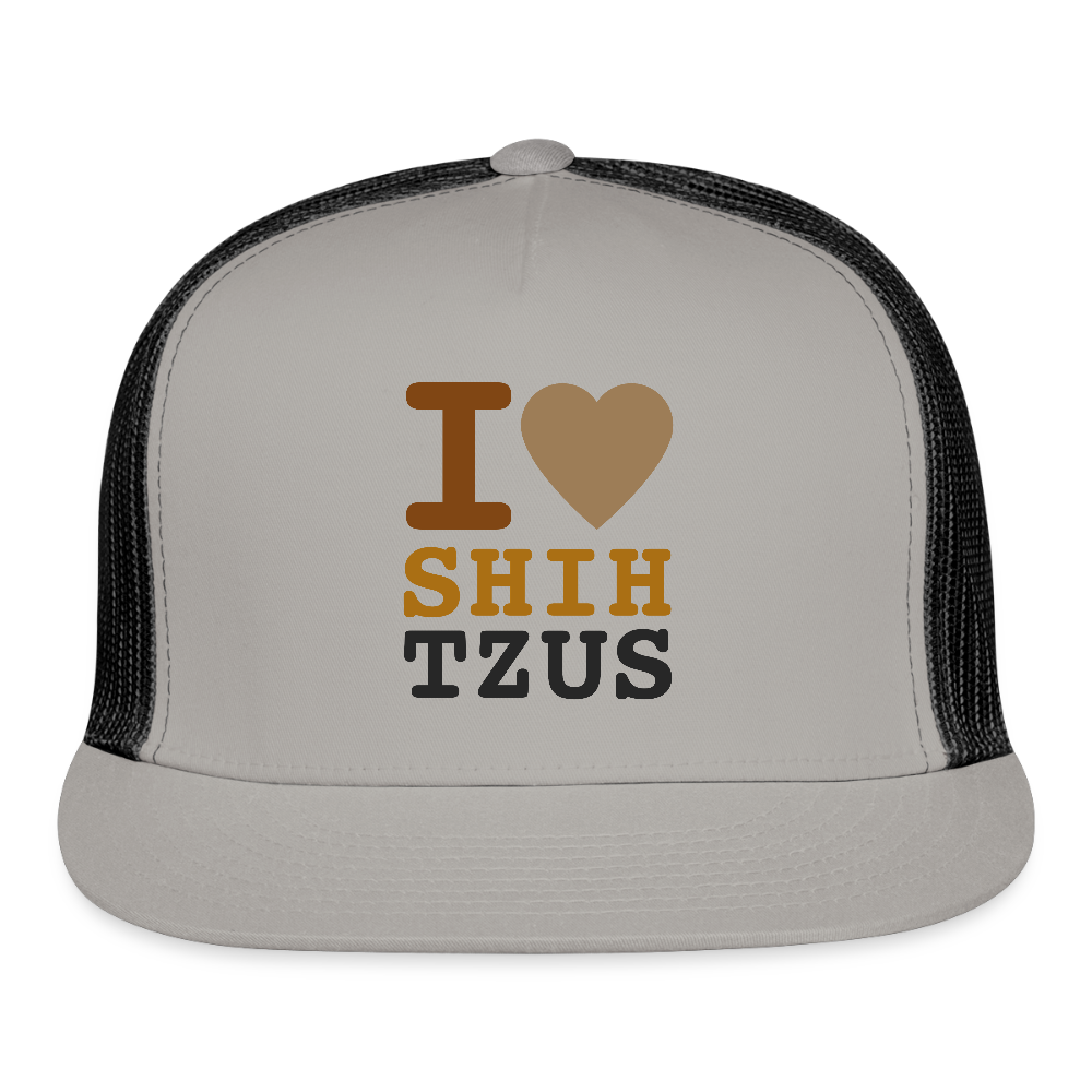 I <3 Shih Tzus Trucker Hat - gray/black
