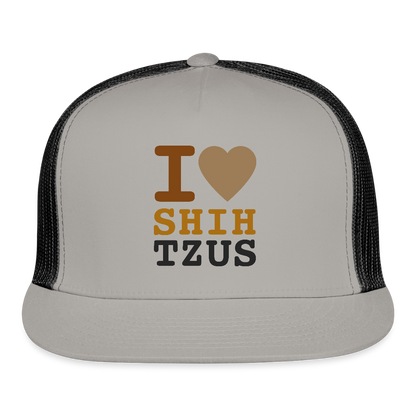 I <3 Shih Tzus Trucker Hat - gray/black